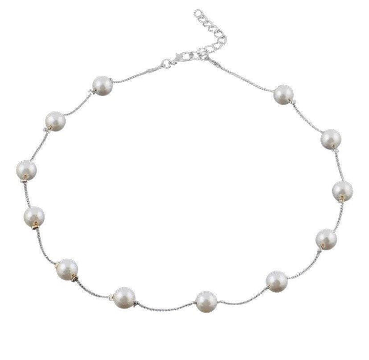 Collier de perles, Bijou de perles, Collier minimaliste, Collier de mariée, Bijou de mariage, Cadeau pour demoiselle d'honneur, Collier élégant, Pour la mère