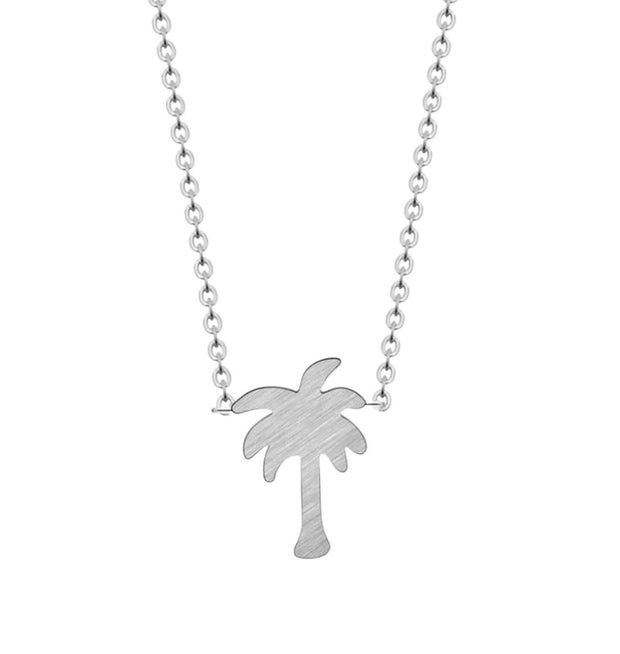 Tiny Palm Tree Necklace, Tropical Necklace, Ocean Lover Gift, Beach Jewelry, Palm Tree Jewelry, Coastal Necklace, Seascape Necklace