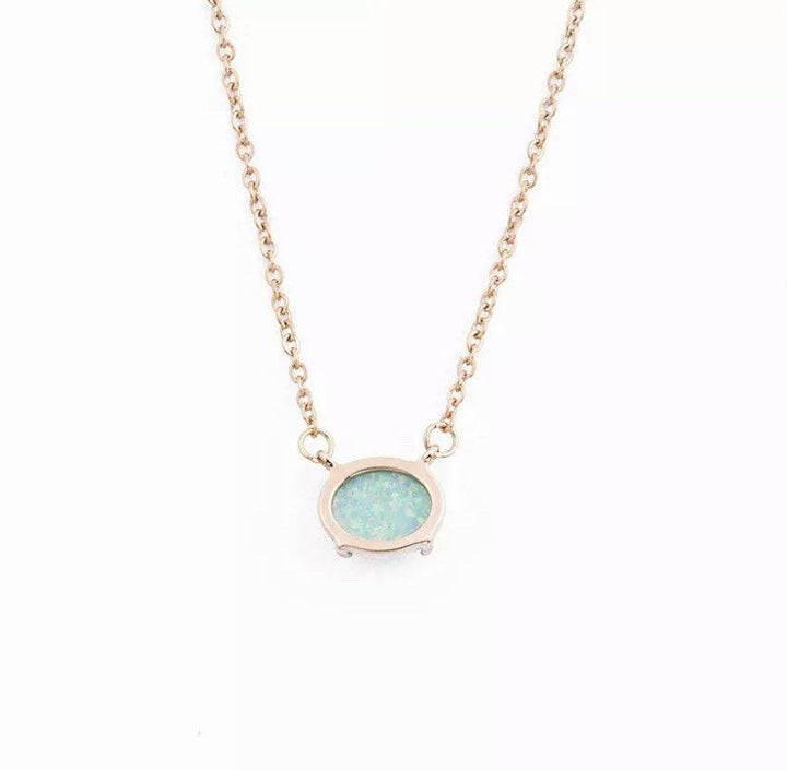 Collier en opale, collier ovale délicat, collier minimaliste, bijoux en opale, collier à superposer, collier pierre de naissance d'octobre