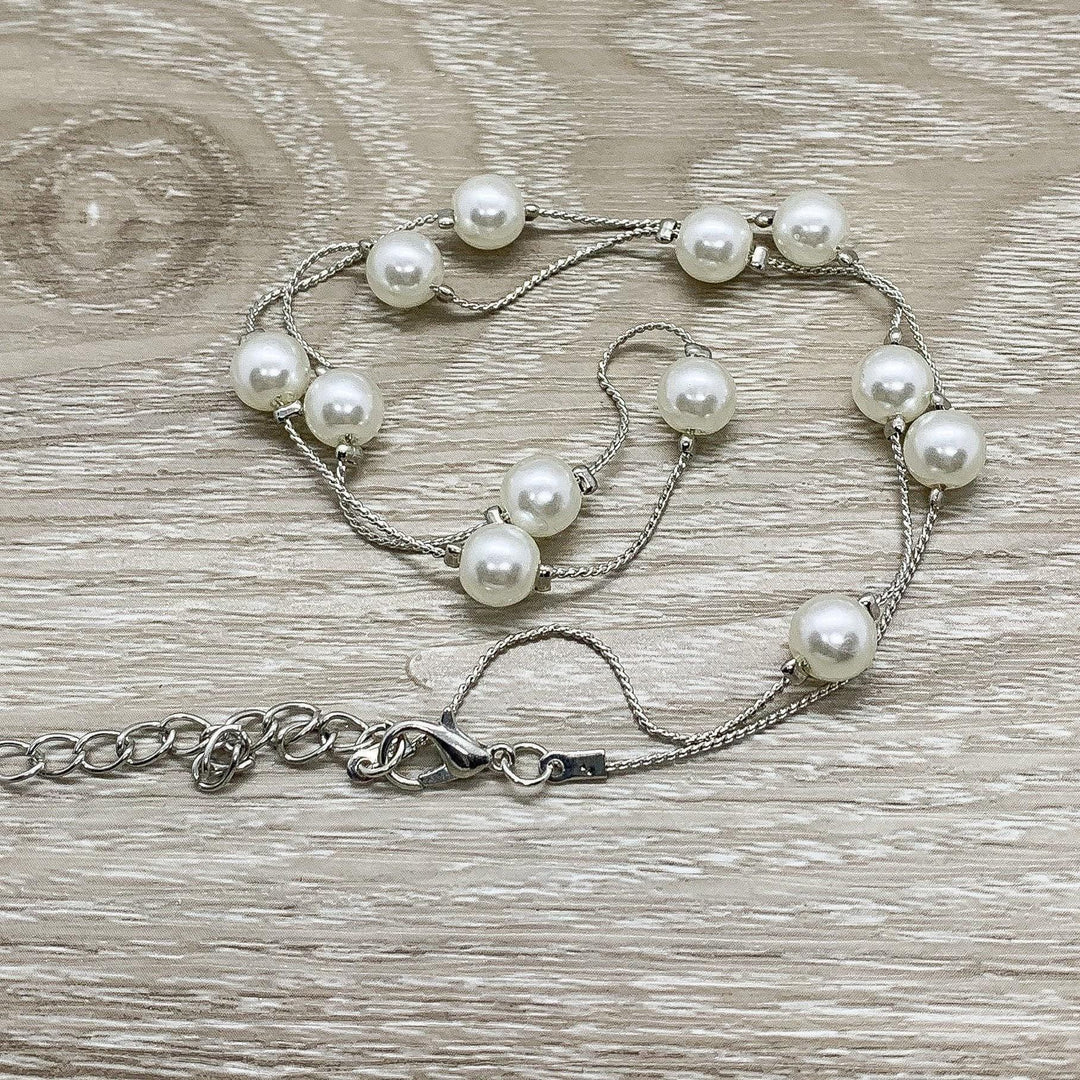 Collier de perles, Bijou de perles, Collier minimaliste, Collier de mariée, Bijou de mariage, Cadeau pour demoiselle d'honneur, Collier élégant, Pour la mère