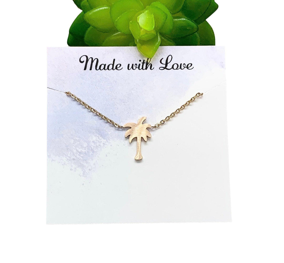 Collier Petit Palmier, Collier Tropical, Cadeau pour les Amoureux de l'Océan, Bijou de Plage, Bijou Palmier, Collier Côtier, Collier Paysage Marin