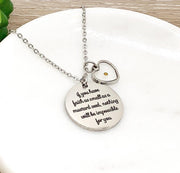 Mustard Seed Charm Necklace, If You Have Faith As Small As A Mustard Seed Quote, Encouragement Gift, Hopeful Necklace for Women, Believe