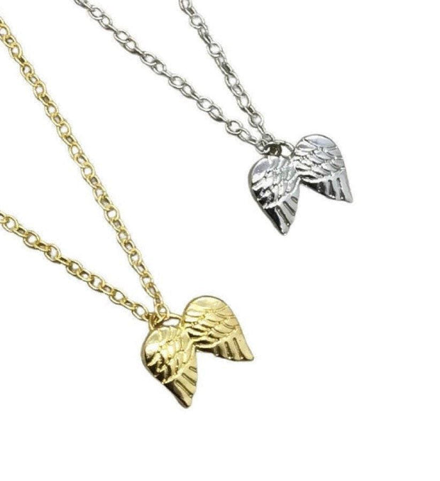 Angel Necklace, Angel Wings Necklace, Memorial Necklace, Remembrance Gift for Women, Guardian Angel Necklace, Loss of Mother, Loss of Father