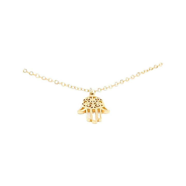 Collier Main de Hamsa en or, cadeau de protection, bijou spirituel, collier Main de Fatima, cadeau de Hanoukka pour elle, porte-bonheur d'énergie positive