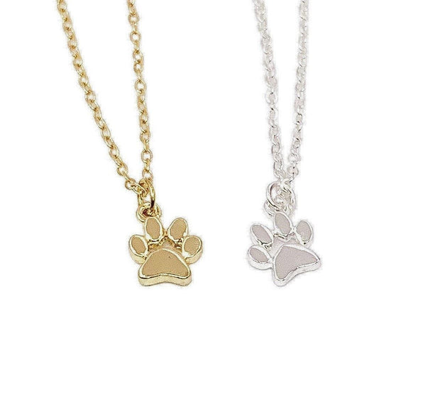 Tiny Paw Print Necklace, Dog Lover Necklace, Gift for Dog Owner, Cat Mom Gift, Pet Memorial Gift, Loss of Cat Keepsake, Remembrance Gift