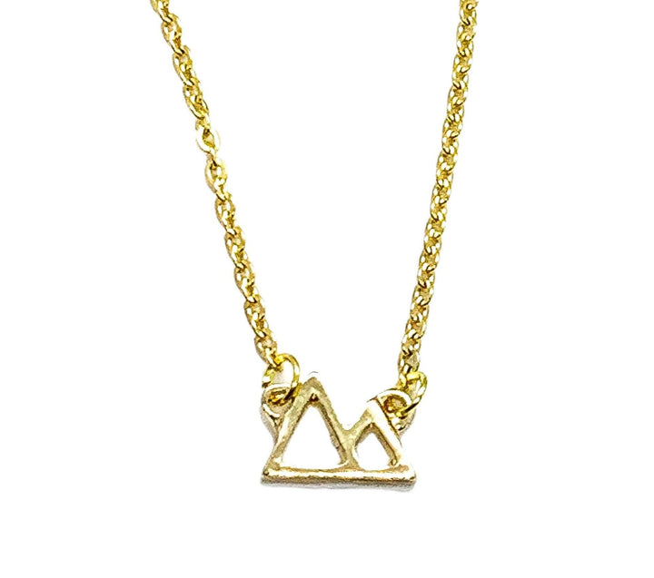 Collier Twin Peaks miniature, Collier Montagne, Bijou de voyage délicat, Cadeau de départ pour une amie, Collier minimaliste, Cadeau pour une nouvelle aventure