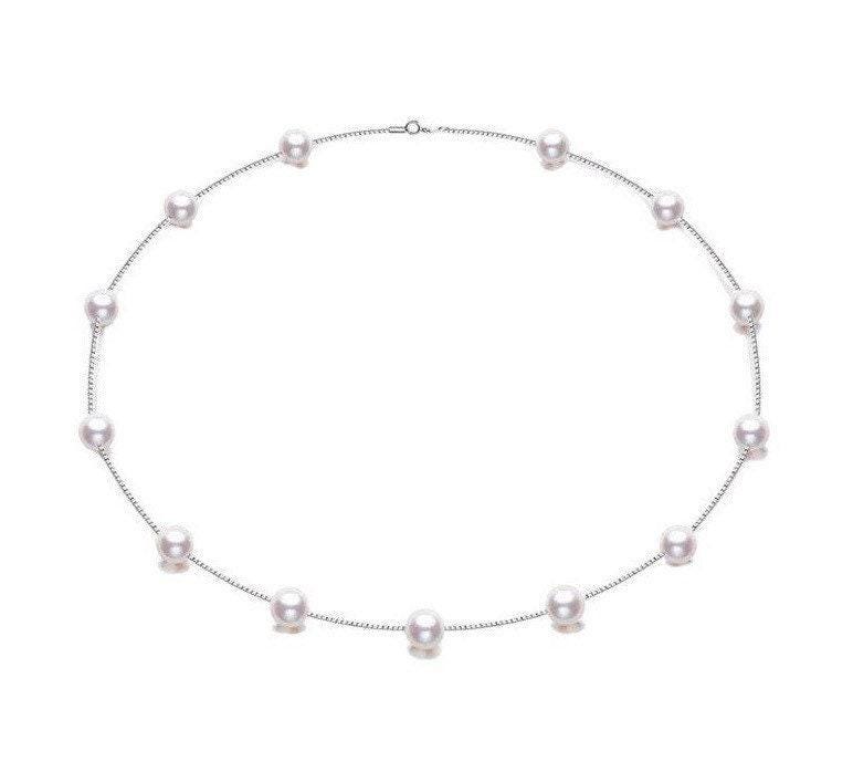 Collier de perles, Bijou de perles, Collier minimaliste, Collier de mariée, Bijou de mariage, Cadeau pour demoiselle d'honneur, Collier élégant, Pour la mère