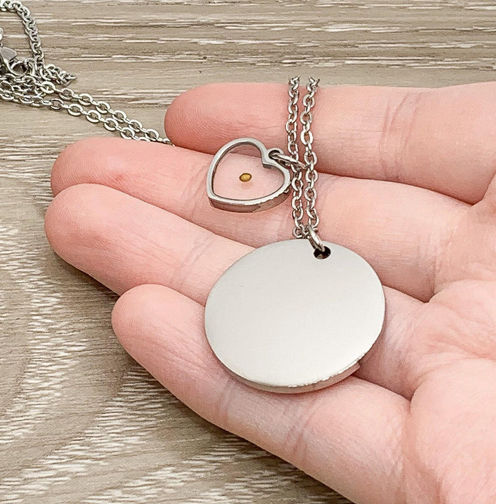 Collier avec pendentif graine de moutarde, citation inspirante « Si votre foi est aussi petite qu'une graine de moutarde », cadeau d'encouragement, collier porteur d'espoir pour femme, croyez-y