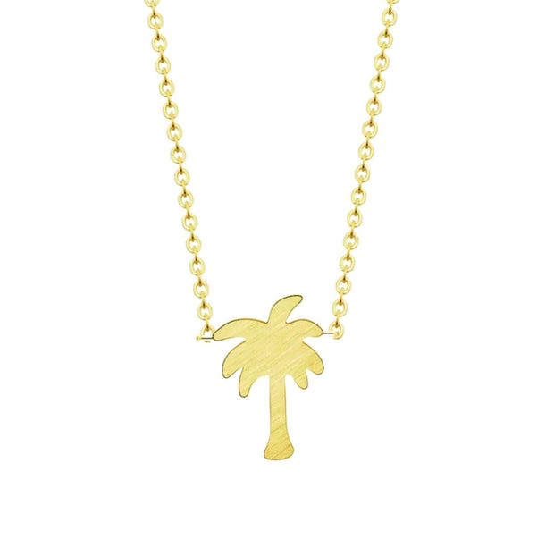 Tiny Palm Tree Necklace, Tropical Necklace, Ocean Lover Gift, Beach Jewelry, Palm Tree Jewelry, Coastal Necklace, Seascape Necklace