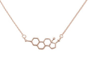 Estrogen Necklace, Molecular Jewelry, Motherhood Gift, Feminist Necklace, Women Jewelry, Empowerment Gift, Molecule Structure