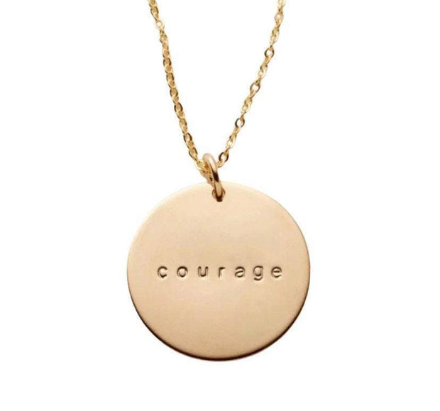 Courage Necklace, Strength Gift for Her, Inspirational Gift, Motivational Necklace, Encouragement Gift, Affirmation Necklace