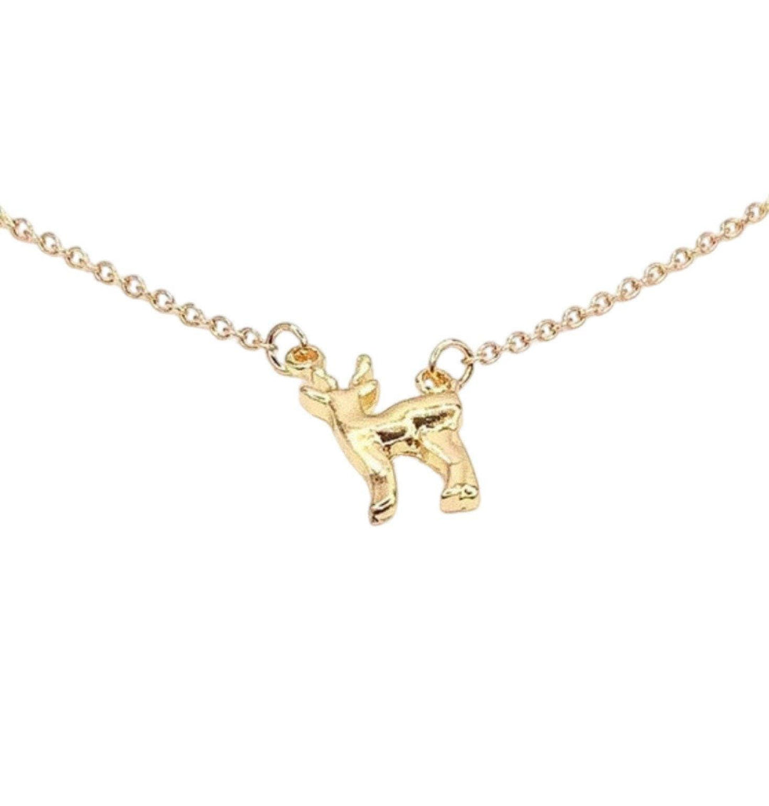 Collier cerf, bijoux nature, cadeau pour amoureux des animaux, collier renne, bijoux canadiens, collier à superposer pour les fêtes, cadeau de Noël