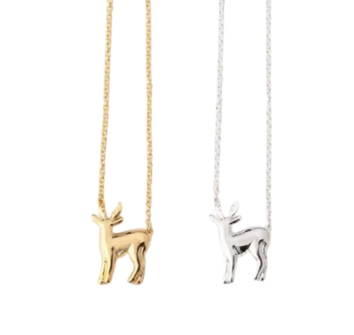 Collier cerf, bijoux nature, cadeau pour amoureux des animaux, collier renne, bijoux canadiens, collier à superposer pour les fêtes, cadeau de Noël