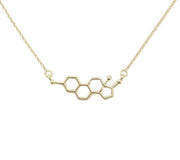 Estrogen Necklace, Molecular Jewelry, Motherhood Gift, Feminist Necklace, Women Jewelry, Empowerment Gift, Molecule Structure