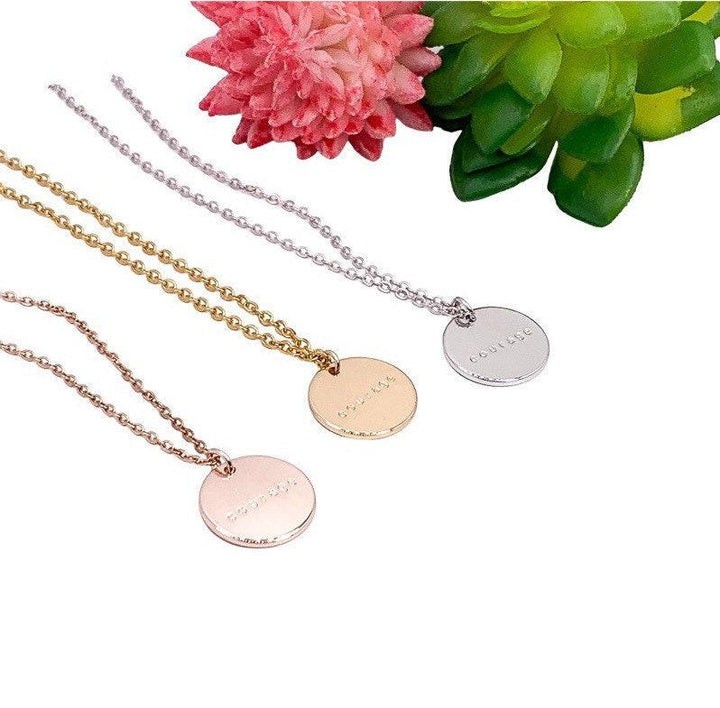 Collier Courage, Cadeau Force pour Elle, Cadeau Inspirant, Collier de Motivation, Cadeau d'Encouragement, Collier d'Affirmation