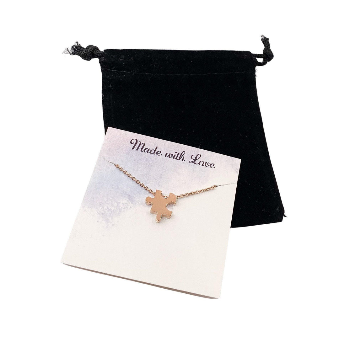 Collier puzzle, pendentif unique en forme de pièce de puzzle, bijou pour l'autisme, cadeau pour une maman d'enfant autiste, cadeau pour un enseignant spécialisé