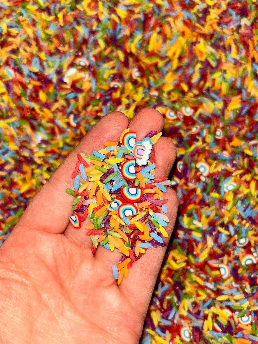 Create Your Own Rainbow Rice Kit for Sensory Bins | Playful Tuff Tray Setup | Brightly Painted Rice for Children | Colorful Homeschool Play