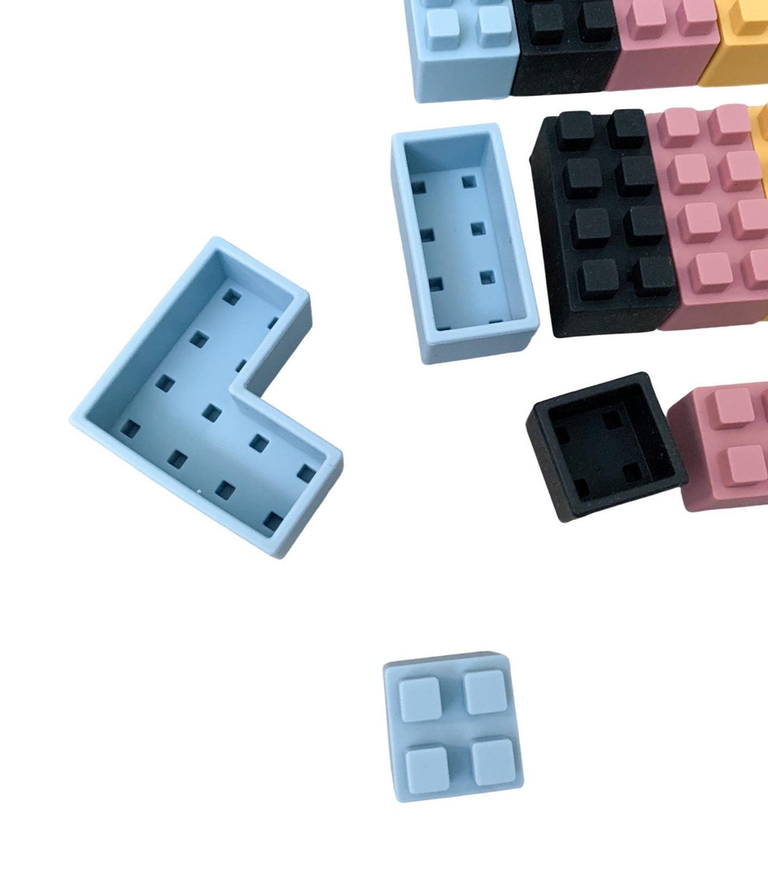 20pcs Silicone Building Blocks | Soft Baby Blocks | Montessori Sensory Toy | BPA-Free Teether Bricks | Open-Ended Play for Toddlers