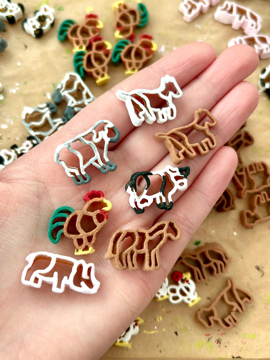 Barnyard Sensory Bin Mix | Farm Animals & Tractor Sensory Filler | Farmer Pretend Play | Mini Cow Goat Rooster Chicken Pig Sheep Lamb Horse