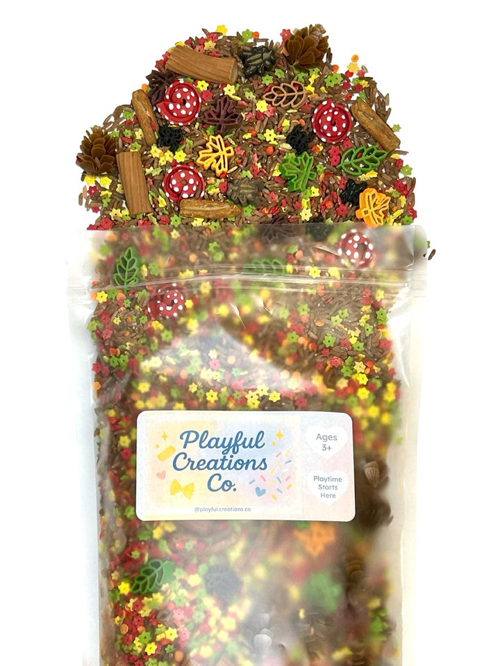 Into the Woods Sensory Filler | Woodland Wonders Mix | Nature Sensory Bin | Montessori Play Tray | Forest Small World Setup for Children