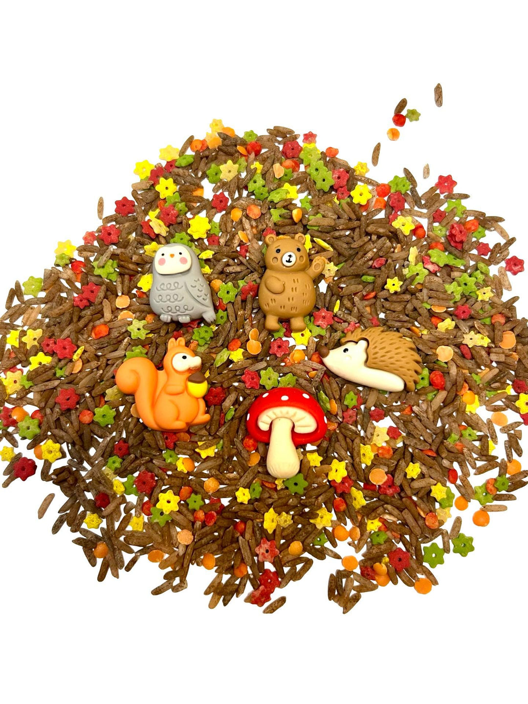 Woodland Critters Sensory Mix | Forest Animals Sensory Filler | Montessori Small World Play | Fox Squirrel Hare Pasta Mix | Nature Play Bin