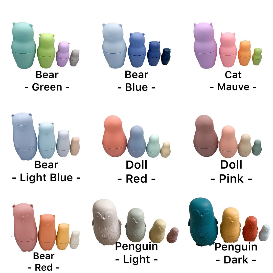 Montessori Silicone Stacking Cups | Baby Sensory & Bath Toy | BPA-Free Silicone Nesting Cups with Holes | Early Learning | Open-Ended Play