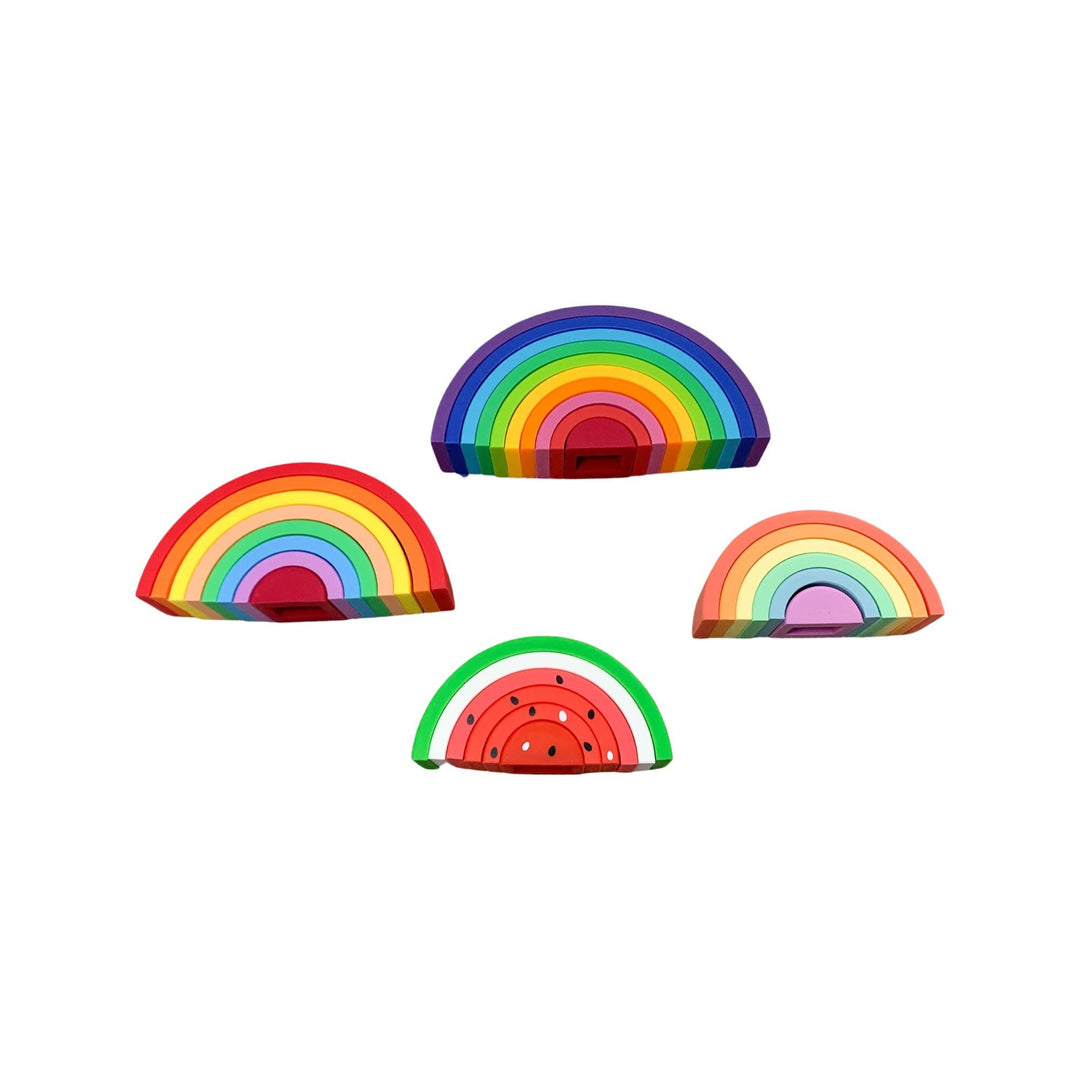 Montessori Puzzle with Silicone Simple Shapes | Toys for Toddlers | Fine Motor Skill Builder | Children Wooden Base + Soft Silicone Pieces