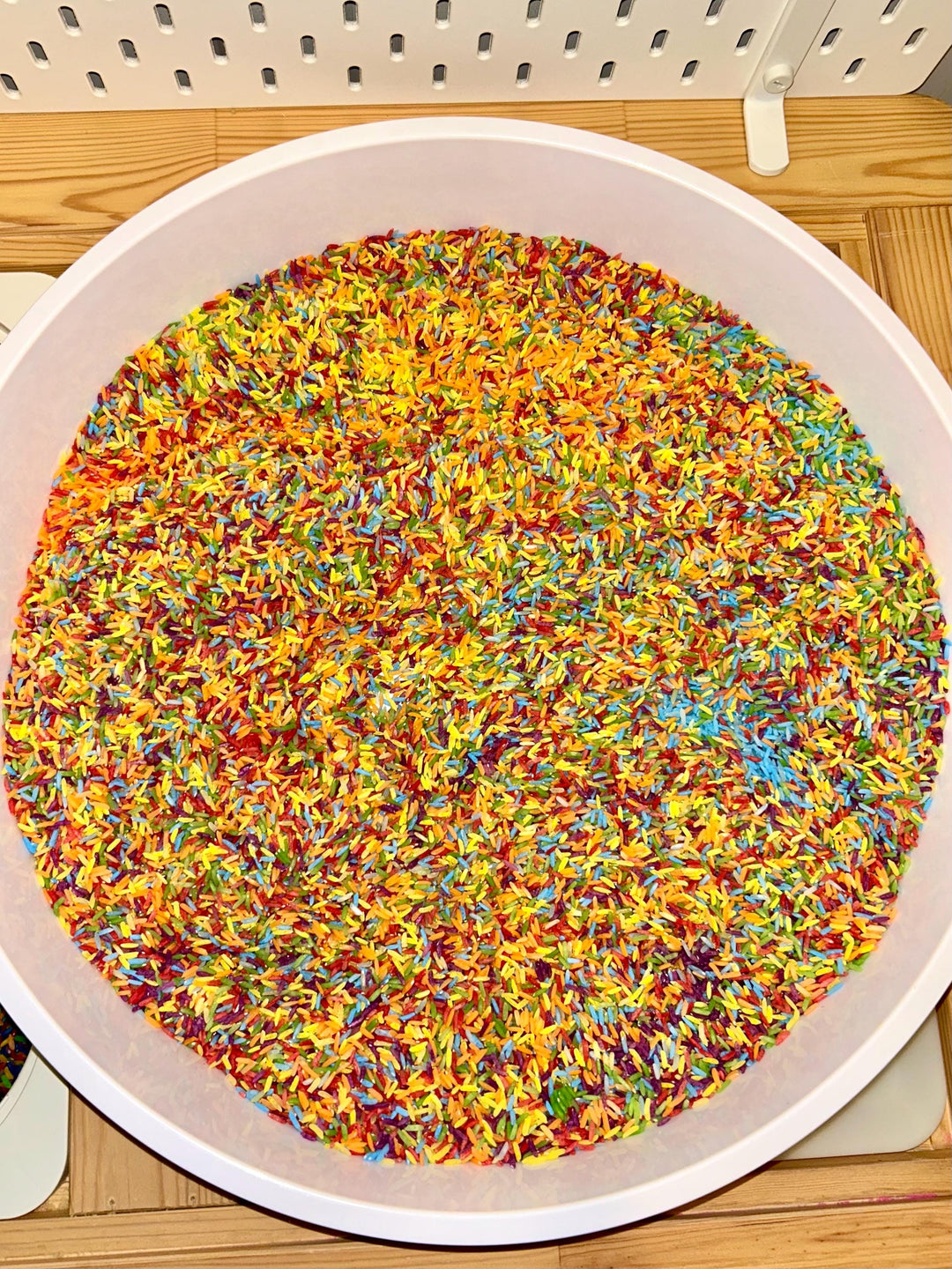 Create Your Own Rainbow Rice Kit for Sensory Bins | Playful Tuff Tray Setup | Brightly Painted Rice for Children | Colorful Homeschool Play