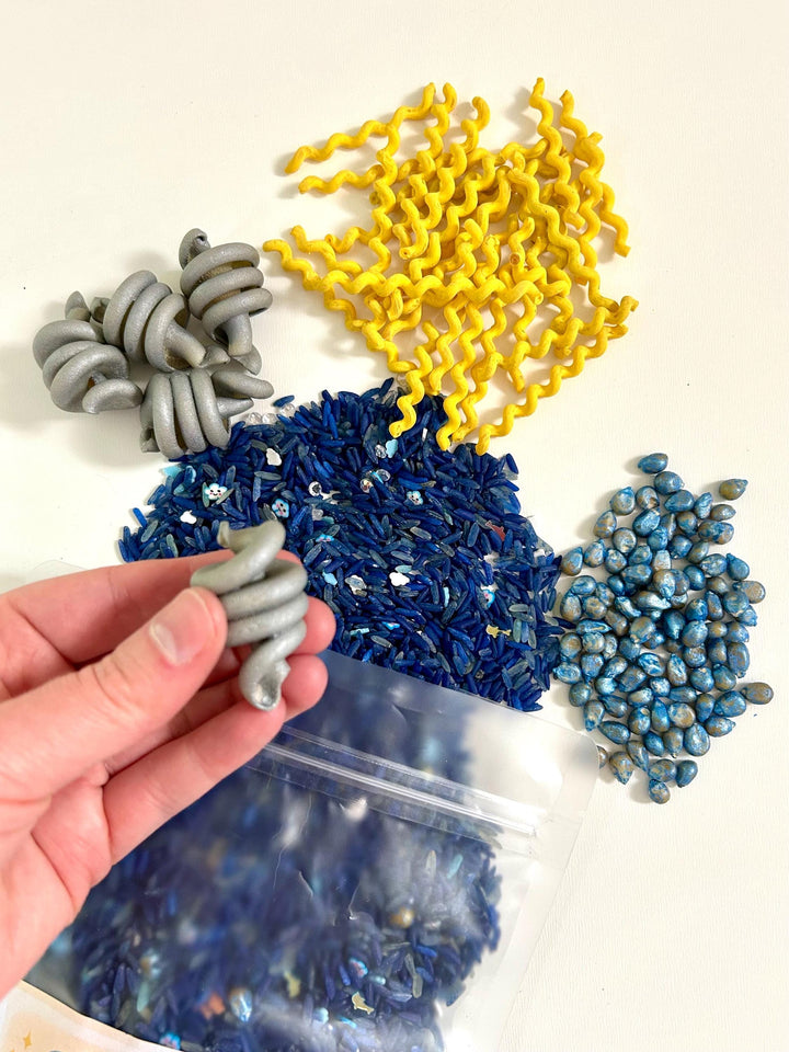 Sunny vs Stormy Weather Sensory Bin Mix | Lightning, Clouds, Rain and Sun Filler | Montessori Learning | Playtime Exploration for Preschool