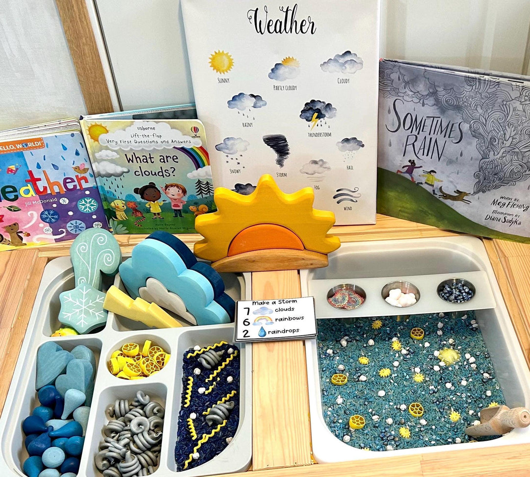 Weather Wonders Sensory Mix | Rain, Storm, Lightning & Sunshine | Preschool STEM | Montessori Weather Activity | Playtime Filler for Kids