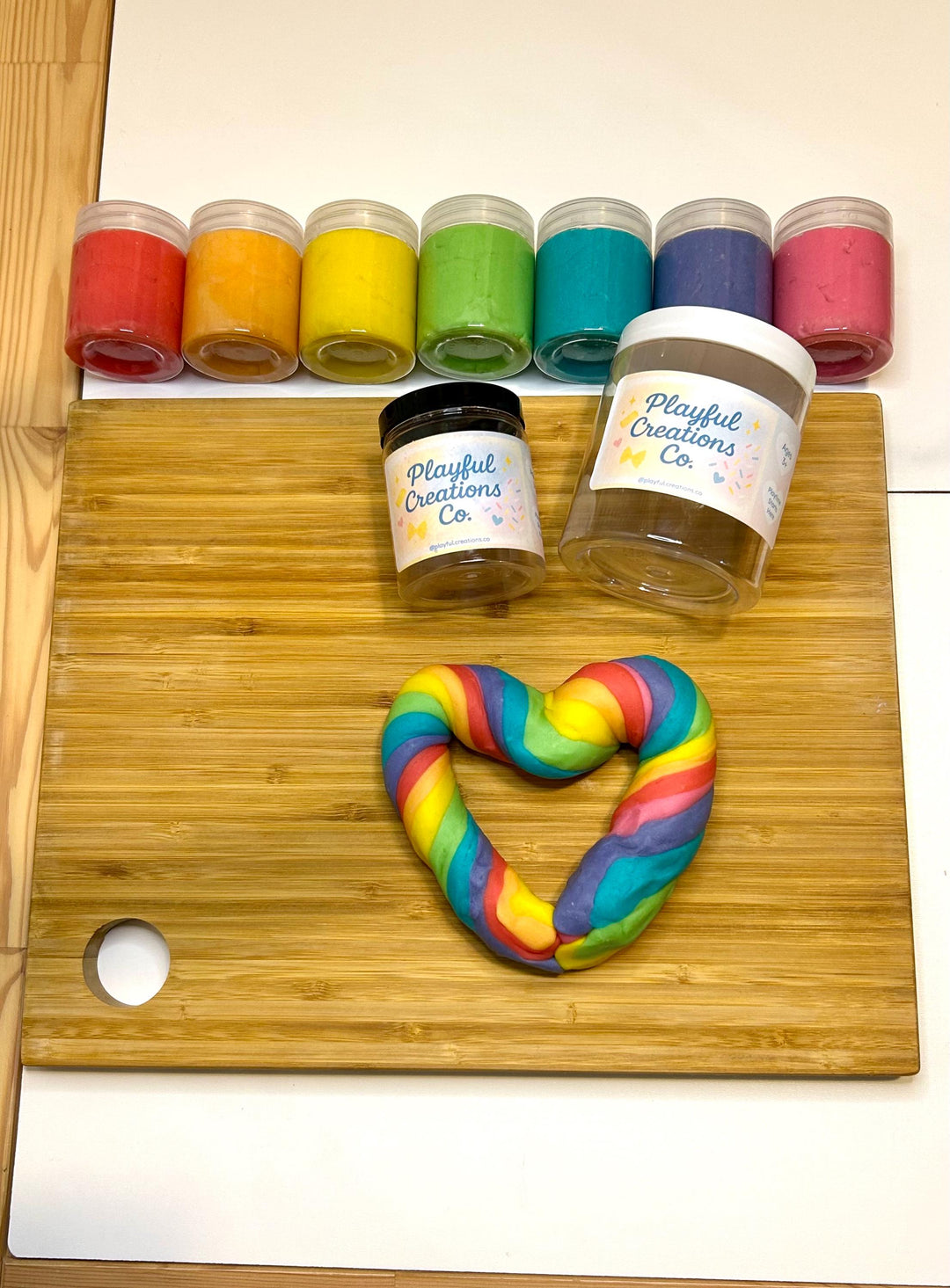 Sparkly Colorful Handmade Playdough | Bright Rainbow Sensory Dough for Kids | Non-Toxic, Soft Play Dough | Custom Party Favors
