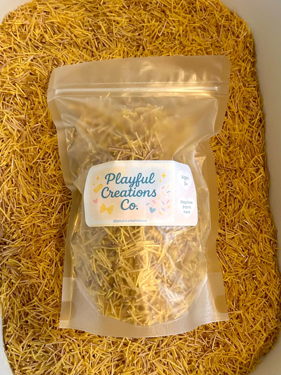 Barnyard Sensory Bin Mix | Farm Animals Sensory Filler | Hay Pasta Sensory Play | Painted Mini Cows Sheep | Fall Montessori Small World Play