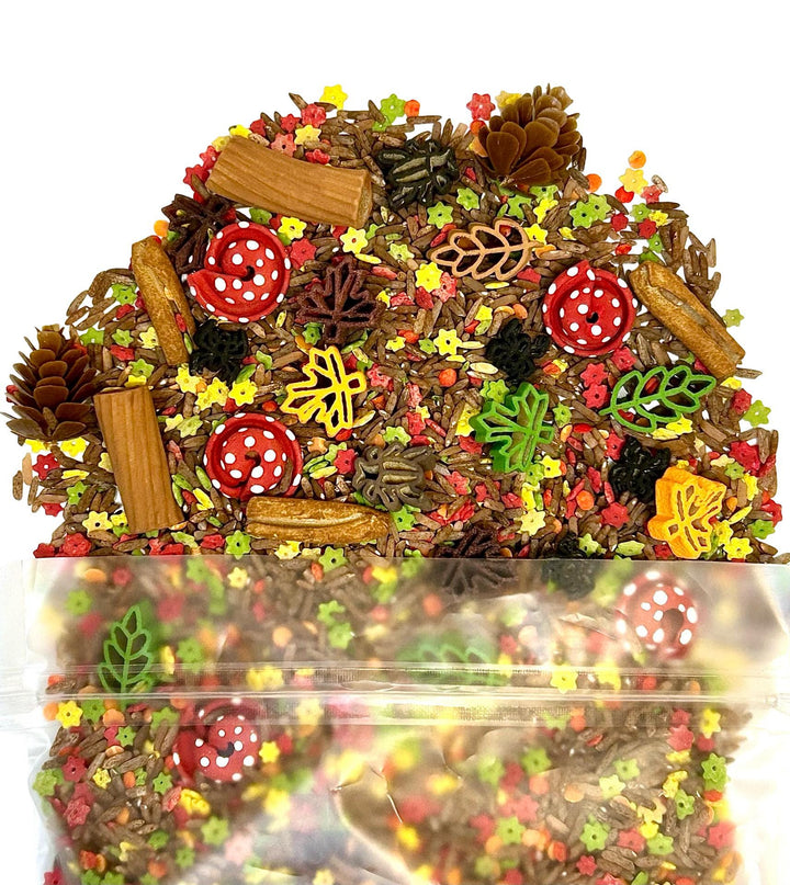 Into the Woods Sensory Filler | Woodland Wonders Mix | Nature Sensory Bin | Montessori Play Tray | Forest Small World Setup for Children