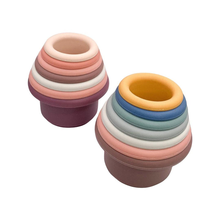 Montessori Puzzle with Silicone Simple Shapes | Toys for Toddlers | Fine Motor Skill Builder | Children Wooden Base + Soft Silicone Pieces