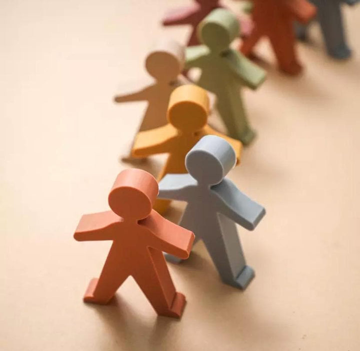 Silicone Stacking People Set of 6 | Soft Baby Toys | Montessori Sensory Fun | BPA-Free Teething Activity | Open-Ended Play for Toddlers