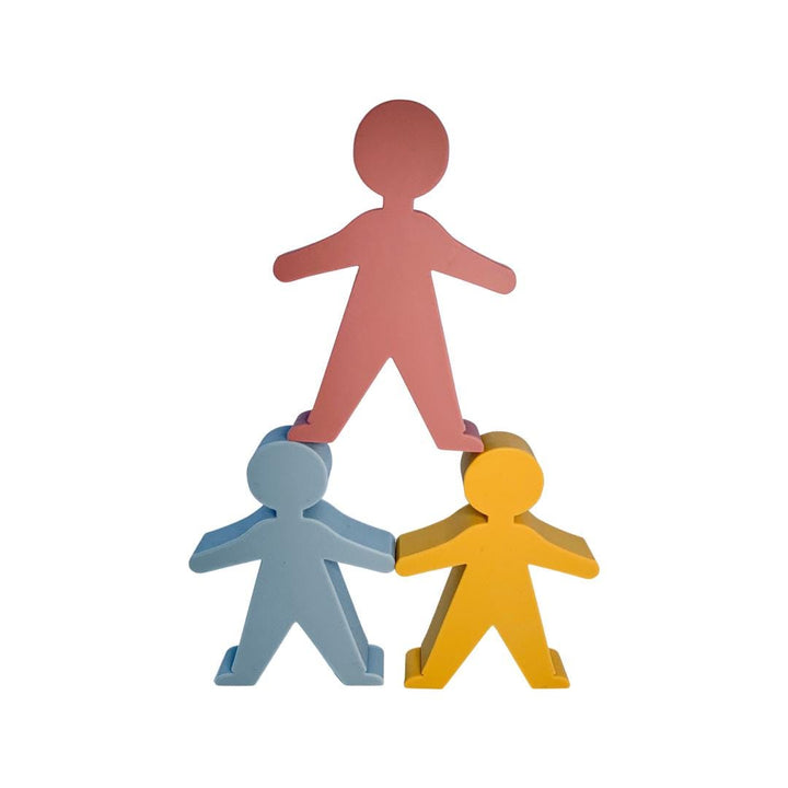 Silicone Stacking People Set of 6 | Soft Baby Toys | Montessori Sensory Fun | BPA-Free Teething Activity | Open-Ended Play for Toddlers