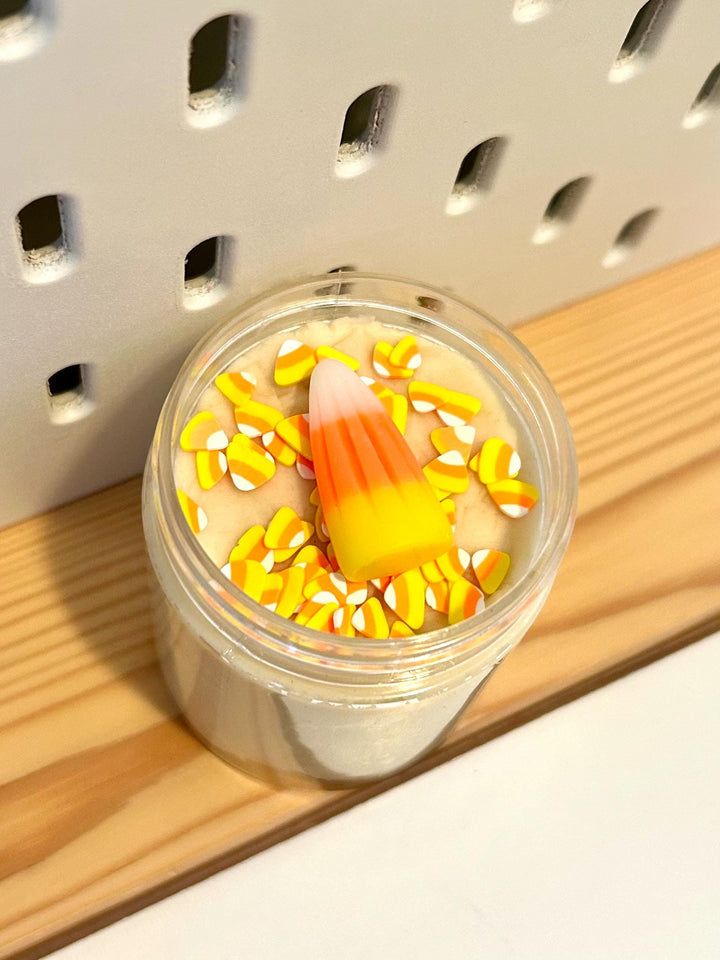 Candy Corn Fall-Themed Playdough Set | Autumn Sensory Dough Kit | Handmade Non-Toxic Playdough with Loose Parts | Montessori Play