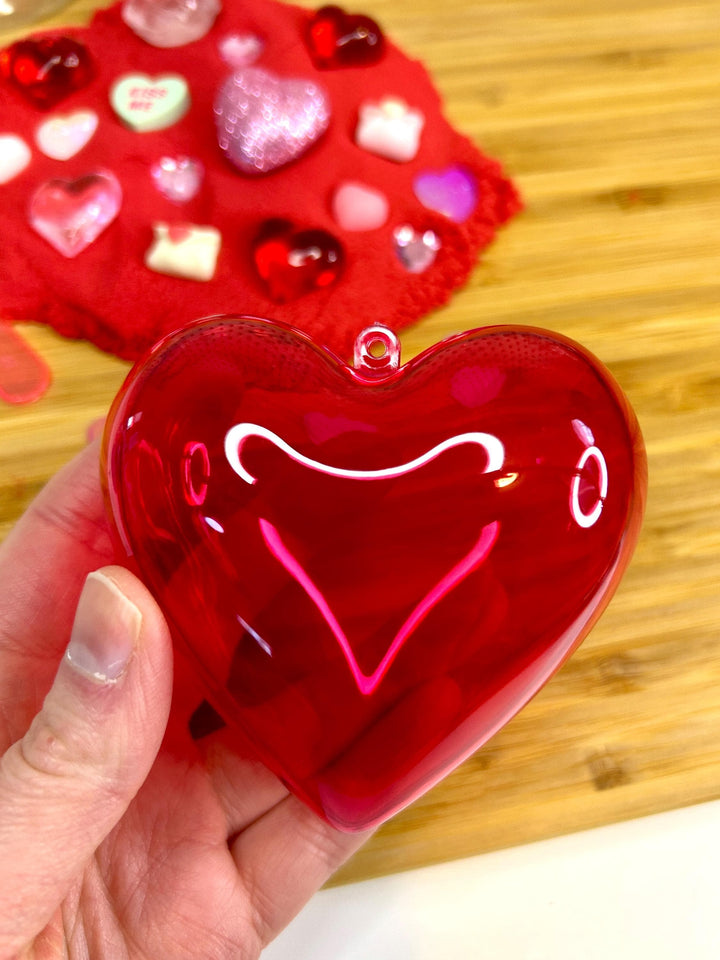 Red Valentine Kinetic Sand Kit | Love Charms Sensory Play | Candy & Heart Theme | Kids Play Kit | Friendship Party Favors | Loose Parts