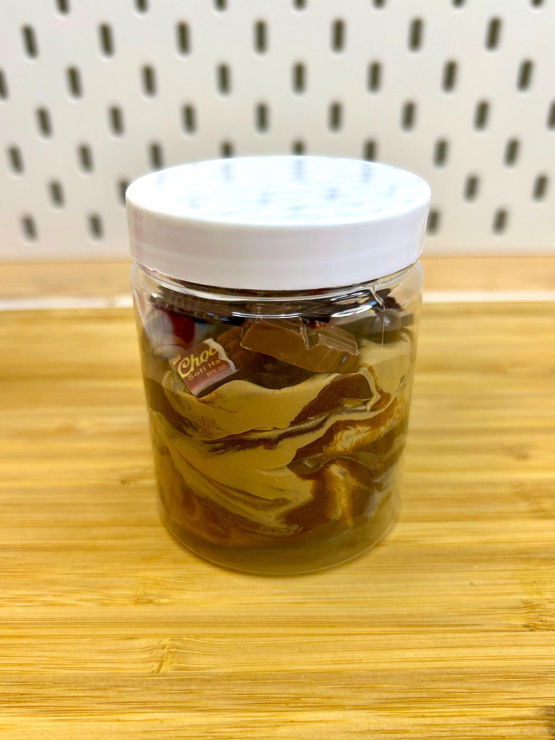 Chocolate Swirl Playdough Kit | Valentine Playdough | Chocolate Resin Charms | Sensory Play | 8oz Playdough Jar