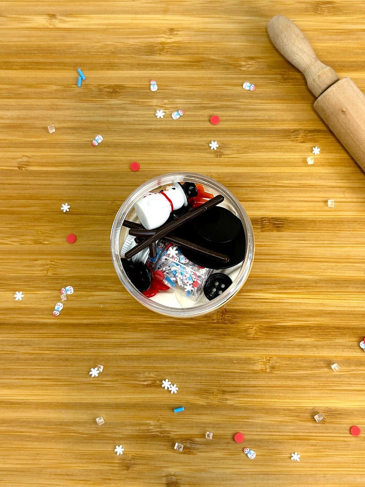 Build Your Own Snowman Playdough Jar | Fun Sensory Play Dough | Winter Sensory Play Kit | Snowman Playdough Kit | Montessori Sensory Jar