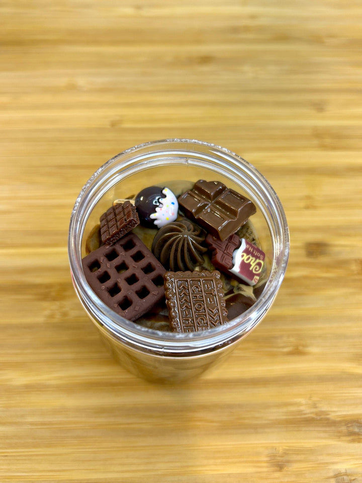 Chocolate Swirl Playdough Jar with Realistic Cocoa Charms | Fun Sensory Play Dough | Pretend Dessert Play | Ice Cream Parlour Play