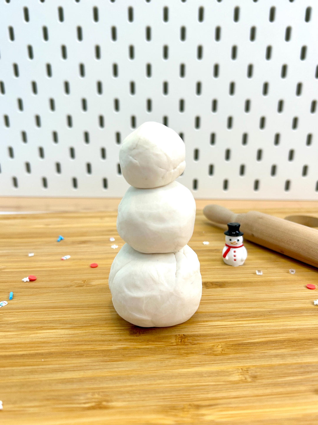 Build Your Own Snowman Playdough Jar | Fun Sensory Play Dough | Winter Sensory Play Kit | Snowman Playdough Kit | Montessori Sensory Jar