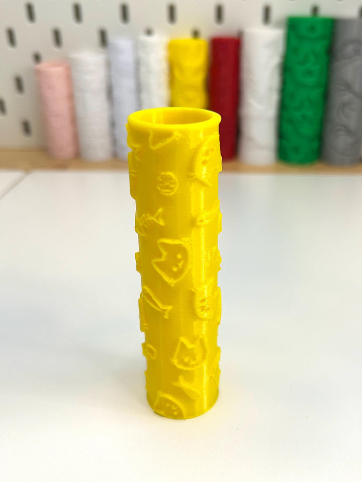 3D Printed Texture Roller | Playdough Tool | Eco-Friendly PLA | Dough, Clay, Kinetic Sand & Baking Accessory for Kids | Sensoey Play Toy