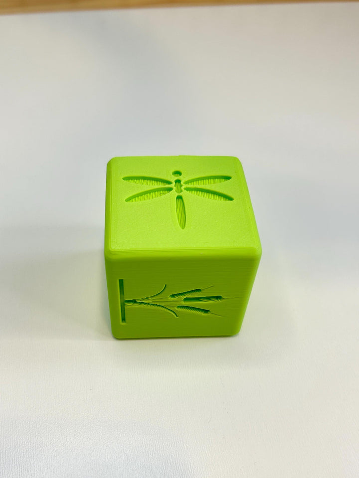 3D Printed Texture Stamper Cube | Playdough Tool | Eco-Friendly PLA | Dough, Clay, Kinetic Sand & Baking Accessory for Kids | Sensory Play