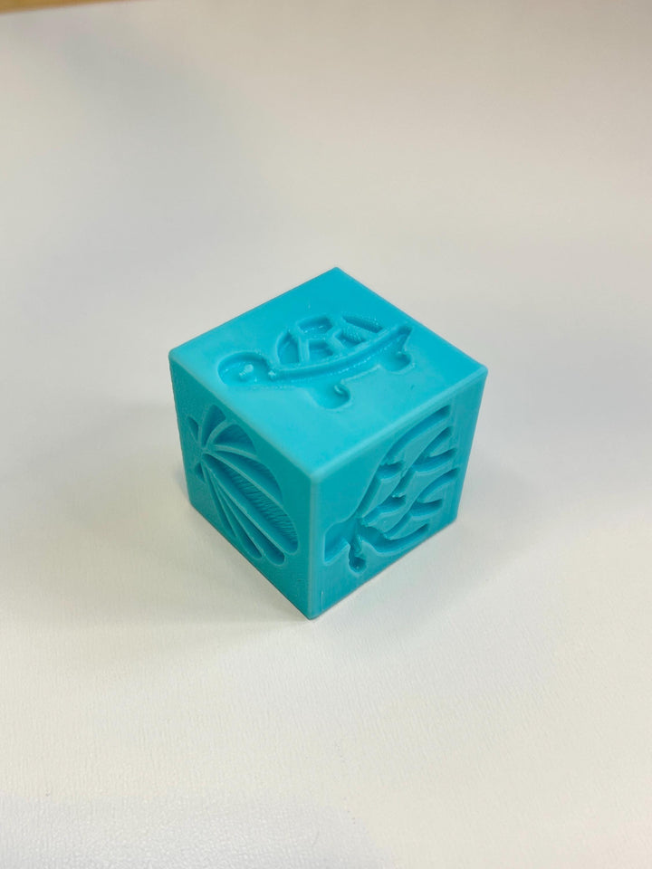 3D Printed Texture Stamper Cube | Playdough Tool | Eco-Friendly PLA | Dough, Clay, Kinetic Sand & Baking Accessory for Kids | Sensory Play