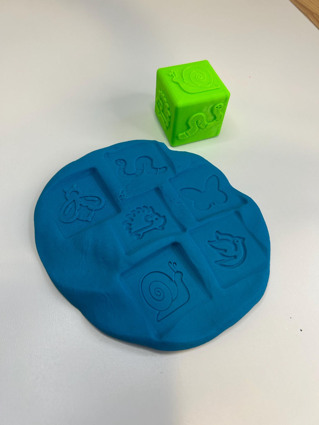 3D Printed Texture Stamper Cube | Playdough Tool | Eco-Friendly PLA | Dough, Clay, Kinetic Sand & Baking Accessory for Kids | Sensory Play