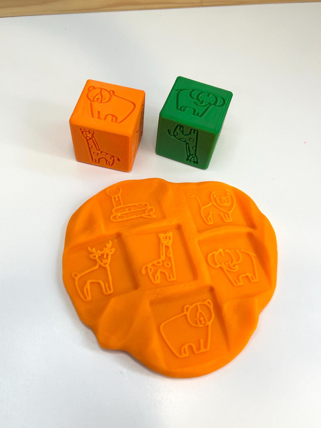 3D Printed Texture Stamper Cube | Playdough Tool | Eco-Friendly PLA | Dough, Clay, Kinetic Sand & Baking Accessory for Kids | Sensory Play