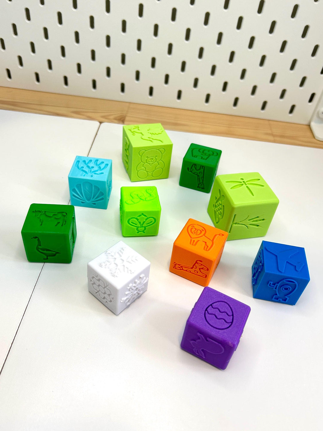 3D Printed Texture Stamper Cube | Playdough Tool | Eco-Friendly PLA | Dough, Clay, Kinetic Sand & Baking Accessory for Kids | Sensory Play