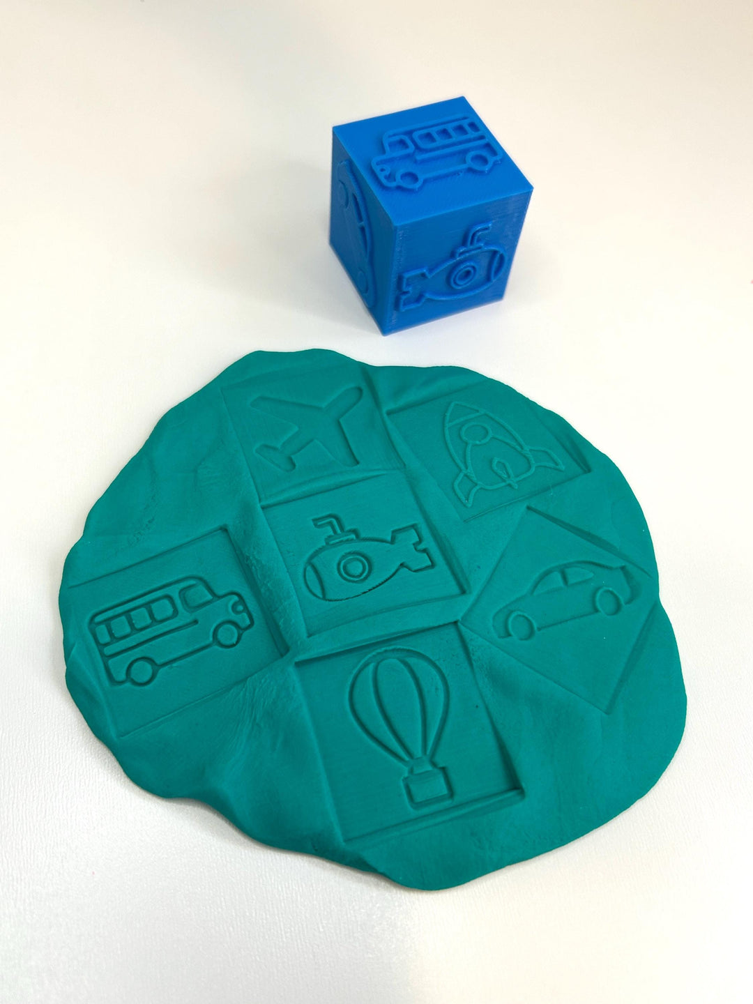 3D Printed Texture Stamper Cube | Playdough Tool | Eco-Friendly PLA | Dough, Clay, Kinetic Sand & Baking Accessory for Kids | Sensory Play