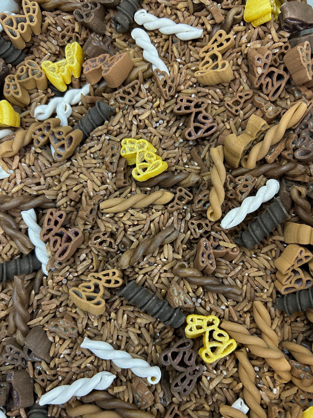 Easter Chocolate Sensory Filler Mix | Chocolate Bunny & Eggs Pasta | Chocolatey Sweet Charms | Brown Tones Bin | Cocoa Inspired Play